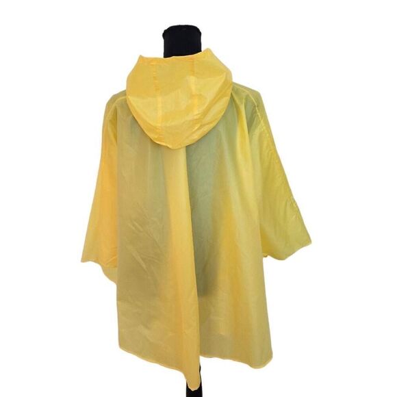 SaphiRose Lightweight Yellow Rain Poncho Jacket Waterproof Outerwear Raincoat Ki - Picture 2 of 9